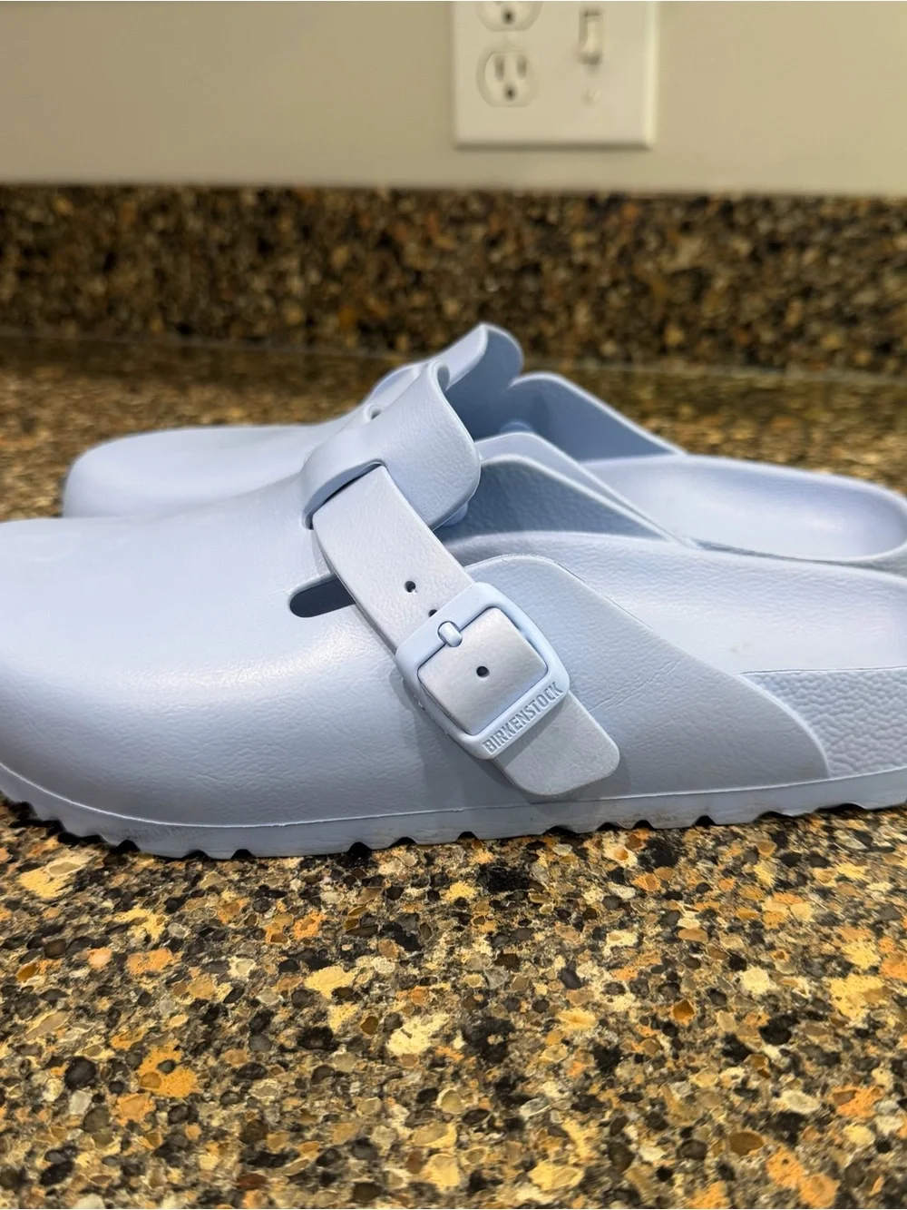 Ladies Birkenstock, Boston Light Blue Slip-On Clogs 39 - Picture 2 of 7
